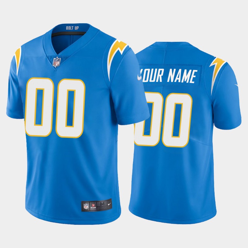 Men's Los Angeles Chargers Customized Electric 2020 New Blue Vapor Untouchable Stitched Limited Jersey